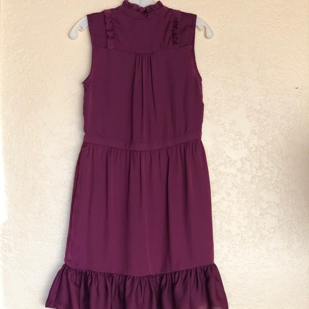Maison Jules Women PurpleSatin Tie Tuxedo Dress XS - Picture 11 of 16